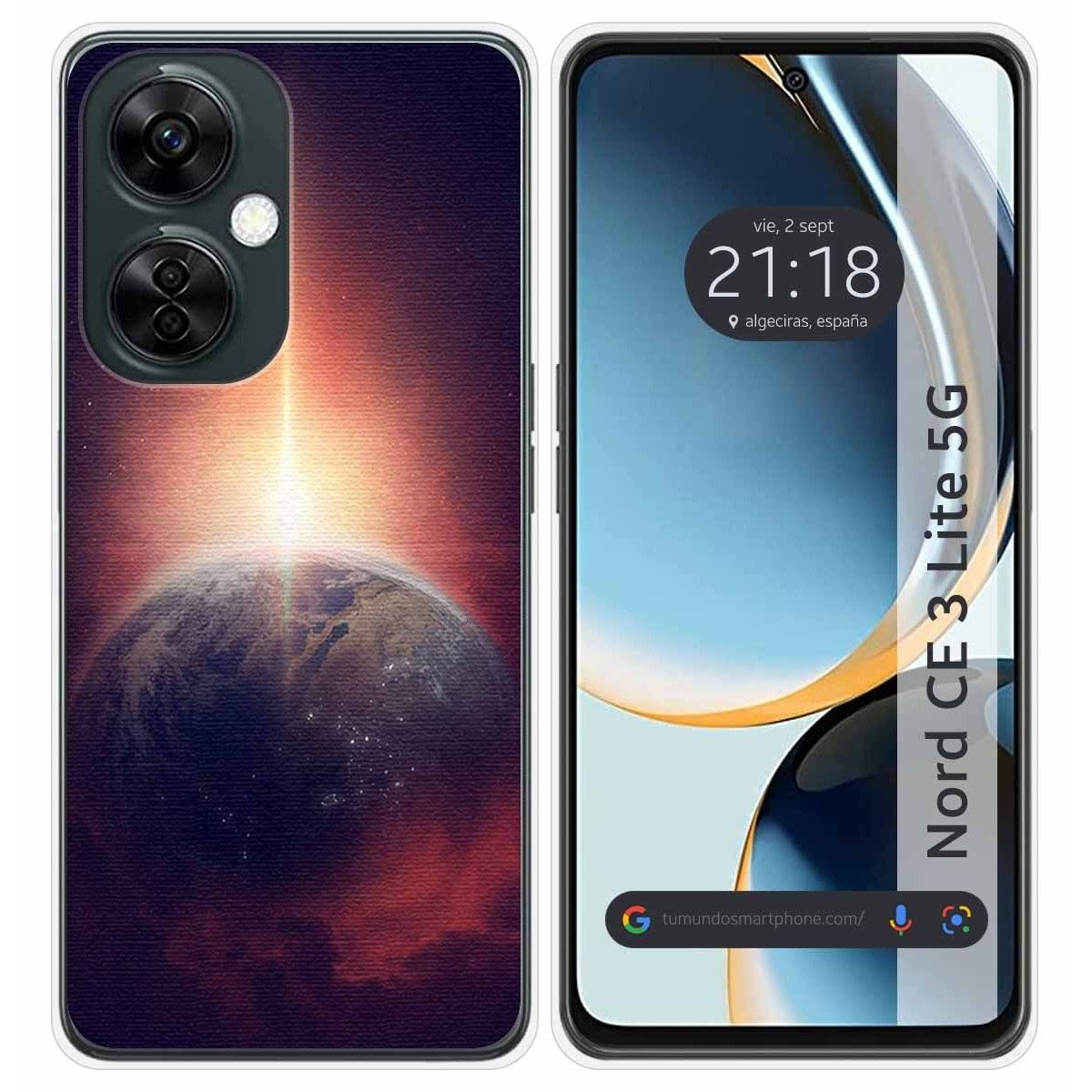 Funda Silicona para Oneplus Nord CE 3 Lite 5G diseño Tierra Dibujos