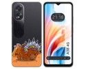 Funda Silicona Transparente para Oppo A38 4G diseño Bufalo Dibujos