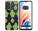 Funda Silicona Transparente para Oppo A38 4G diseño Cactus Dibujos