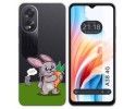 Funda Silicona Transparente para Oppo A38 4G diseño Conejo Dibujos