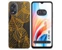Funda Silicona Transparente para Oppo A38 4G diseño Hojas Dibujos