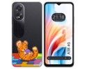Funda Silicona Transparente para Oppo A38 4G diseño Leopardo Dibujos