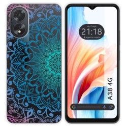 Funda Silicona Transparente para Oppo A38 4G diseño Mandala Dibujos