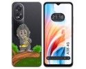 Funda Silicona Transparente para Oppo A38 4G diseño Mono Dibujos