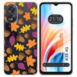 Funda Silicona Transparente para Oppo A38 4G diseño Otoño Dibujos