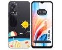 Funda Silicona Transparente para Oppo A38 4G diseño Playa Dibujos