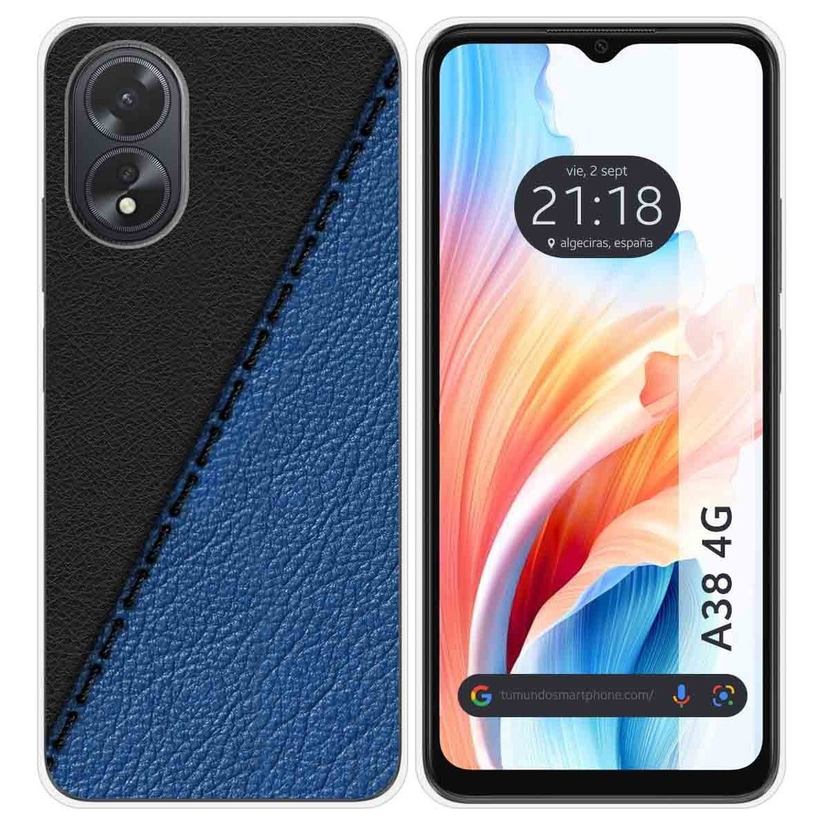 Funda Silicona para Oppo A38 4G diseño Cuero 02 Dibujos