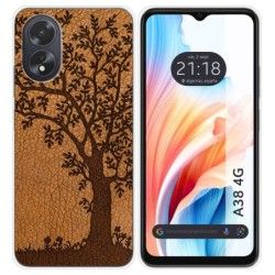 Funda Silicona para Oppo A38 4G diseño Cuero 03 Dibujos