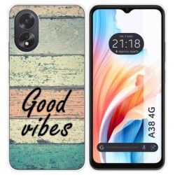 Funda Silicona para Oppo A38 4G diseño Madera 01 Dibujos