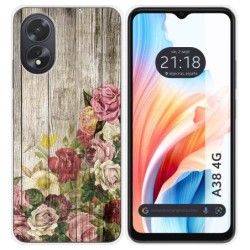 Funda Silicona para Oppo A38 4G diseño Madera 08 Dibujos