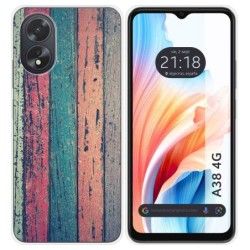 Funda Silicona para Oppo A38 4G diseño Madera 10 Dibujos