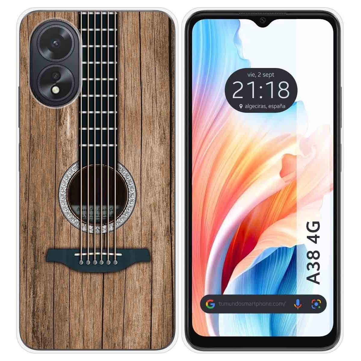 Funda Silicona para Oppo A38 4G diseño Madera 11 Dibujos