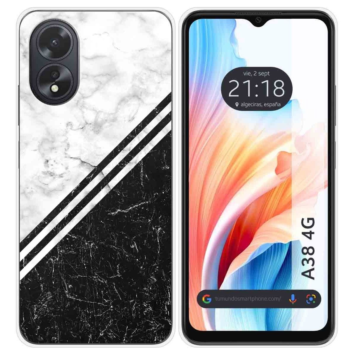 Funda Silicona para Oppo A38 4G diseño Mármol 01 Dibujos