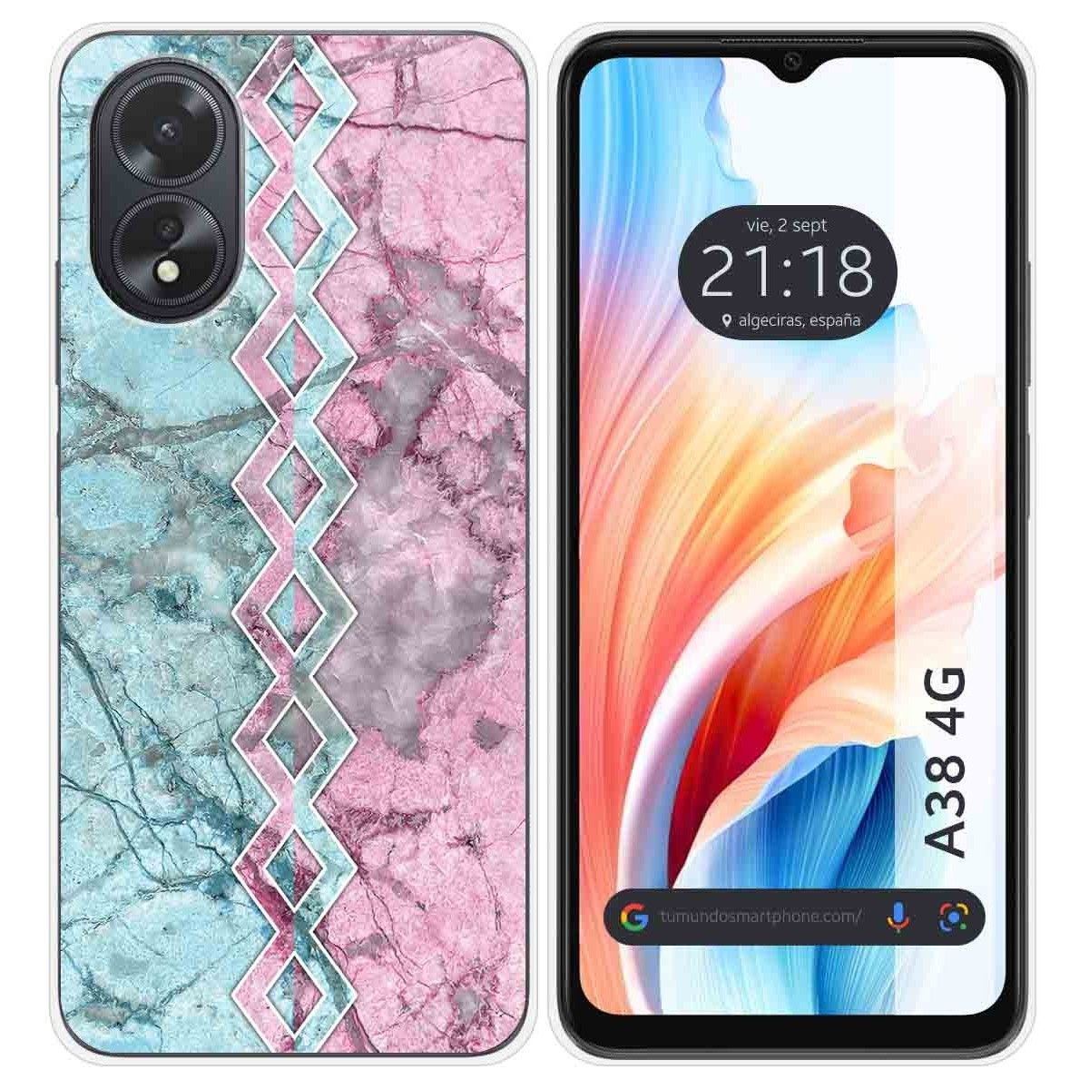 Funda Silicona para Oppo A38 4G diseño Mármol 08 Dibujos