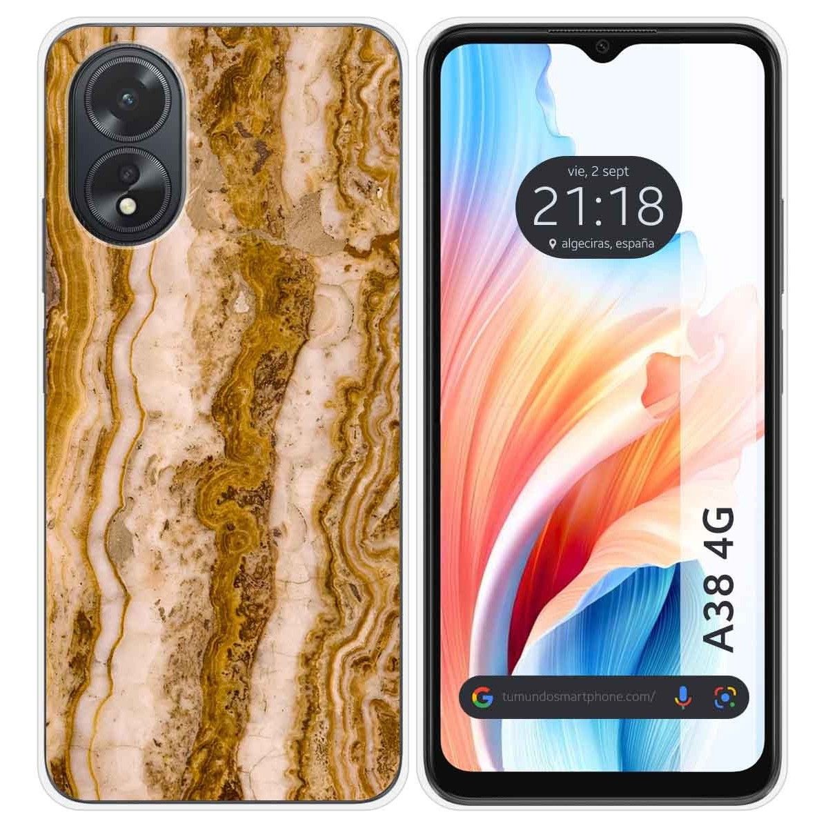 Funda Silicona para Oppo A38 4G diseño Mármol 10 Dibujos