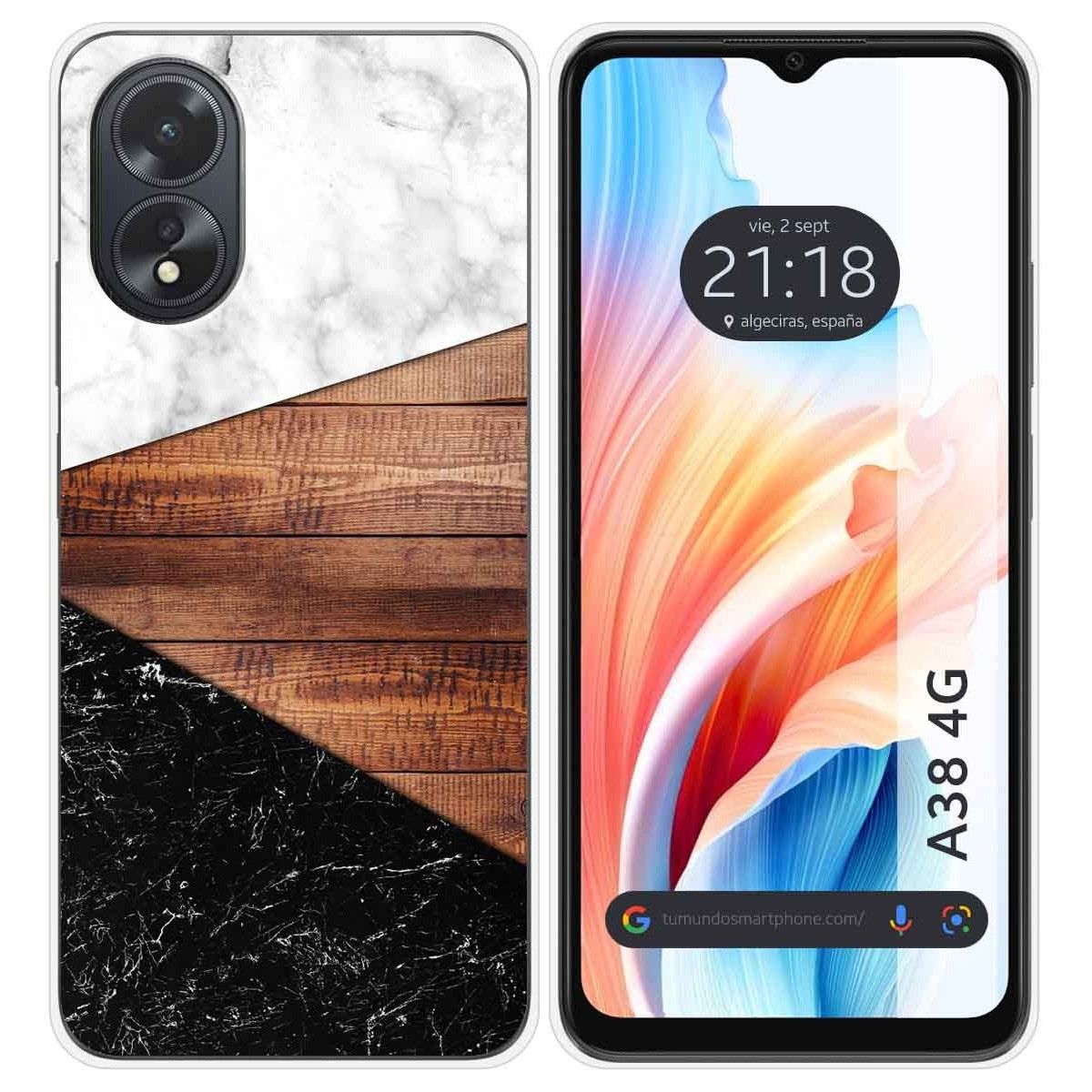 Funda Silicona para Oppo A38 4G diseño Mármol 11 Dibujos