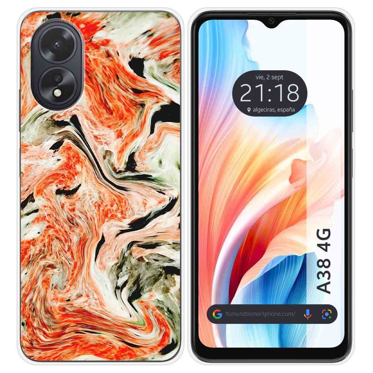 Funda Silicona para Oppo A38 4G diseño Mármol 12 Dibujos