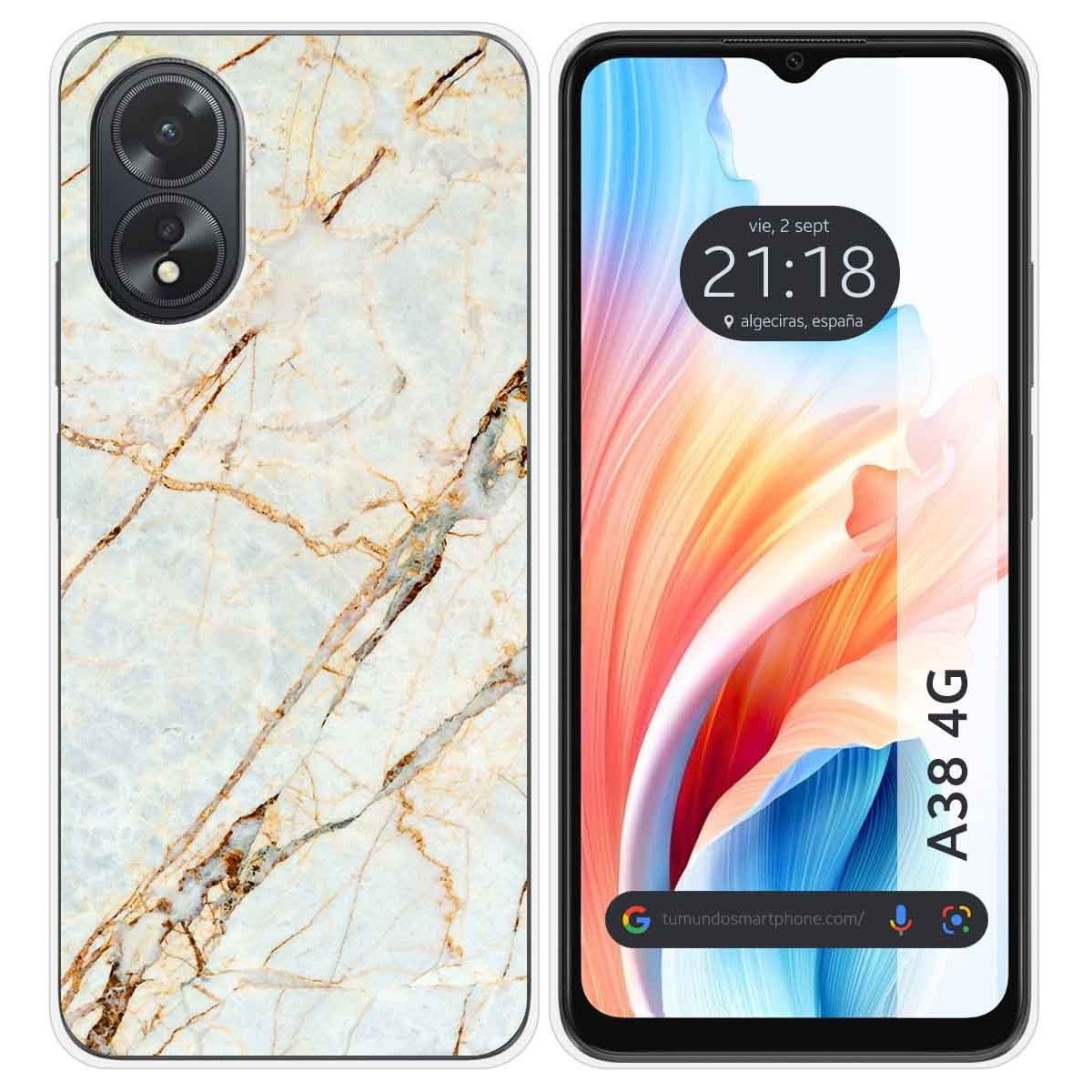 Funda Silicona para Oppo A38 4G diseño Mármol 13 Dibujos