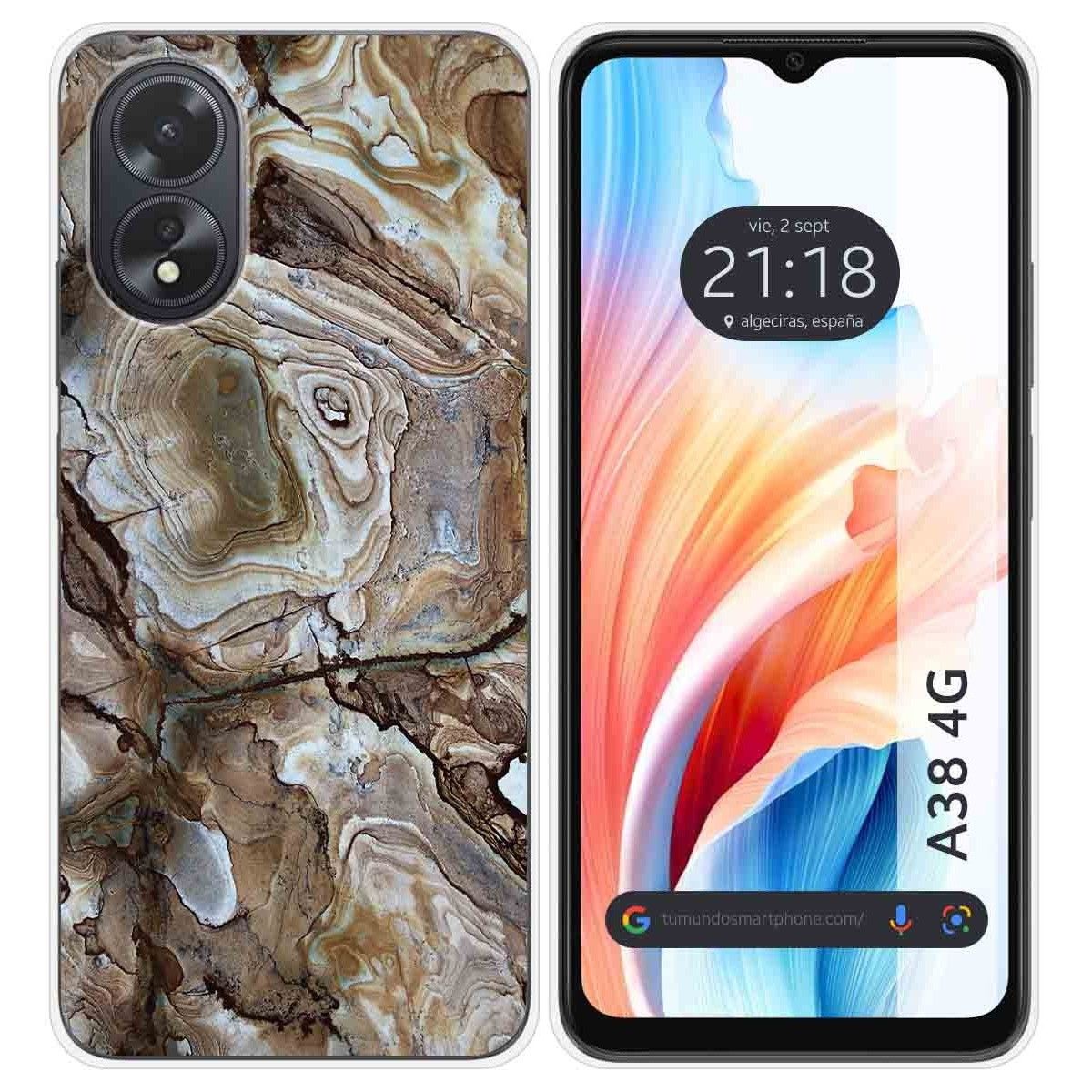 Funda Silicona para Oppo A38 4G diseño Mármol 14 Dibujos