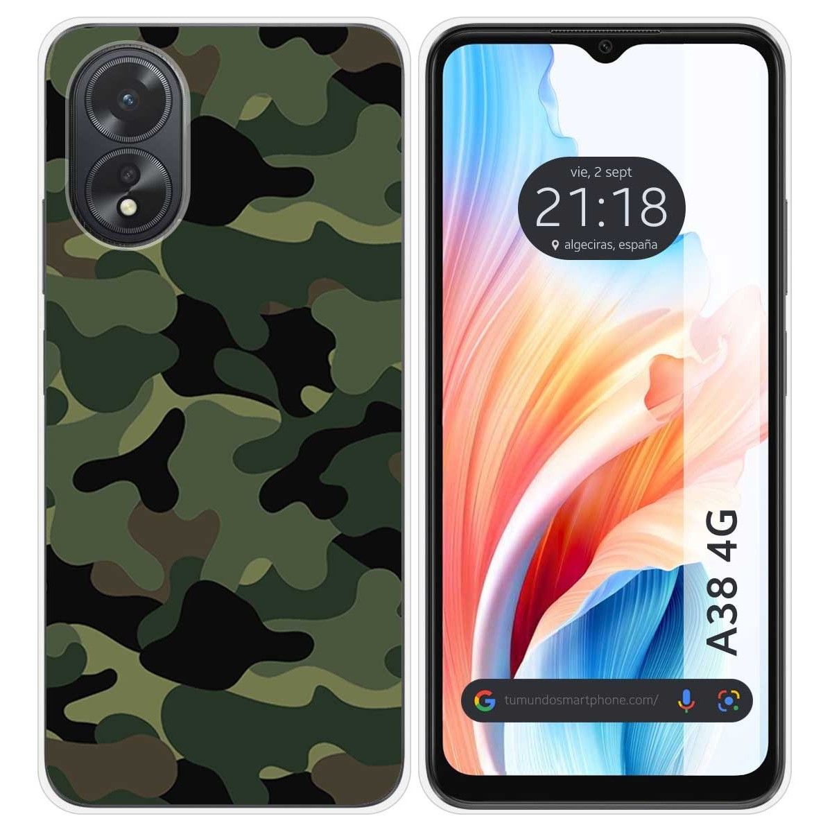 Funda Silicona para Oppo A38 4G diseño Camuflaje Dibujos
