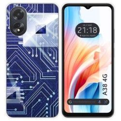 Funda Silicona para Oppo A38 4G diseño Circuito Dibujos