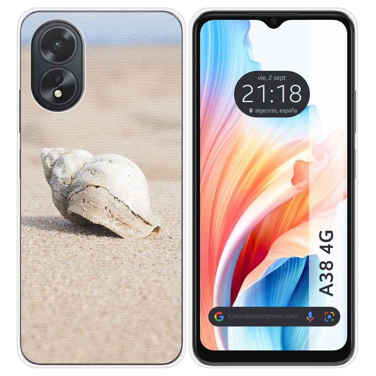 Funda Silicona para Oppo A38 4G diseño Concha Dibujos
