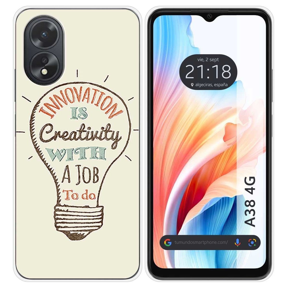 Funda Silicona para Oppo A38 4G diseño Creativity Dibujos