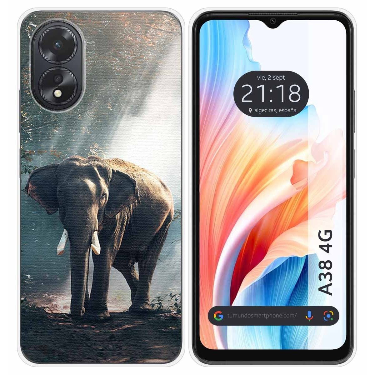 Funda Silicona para Oppo A38 4G diseño Elefante Dibujos