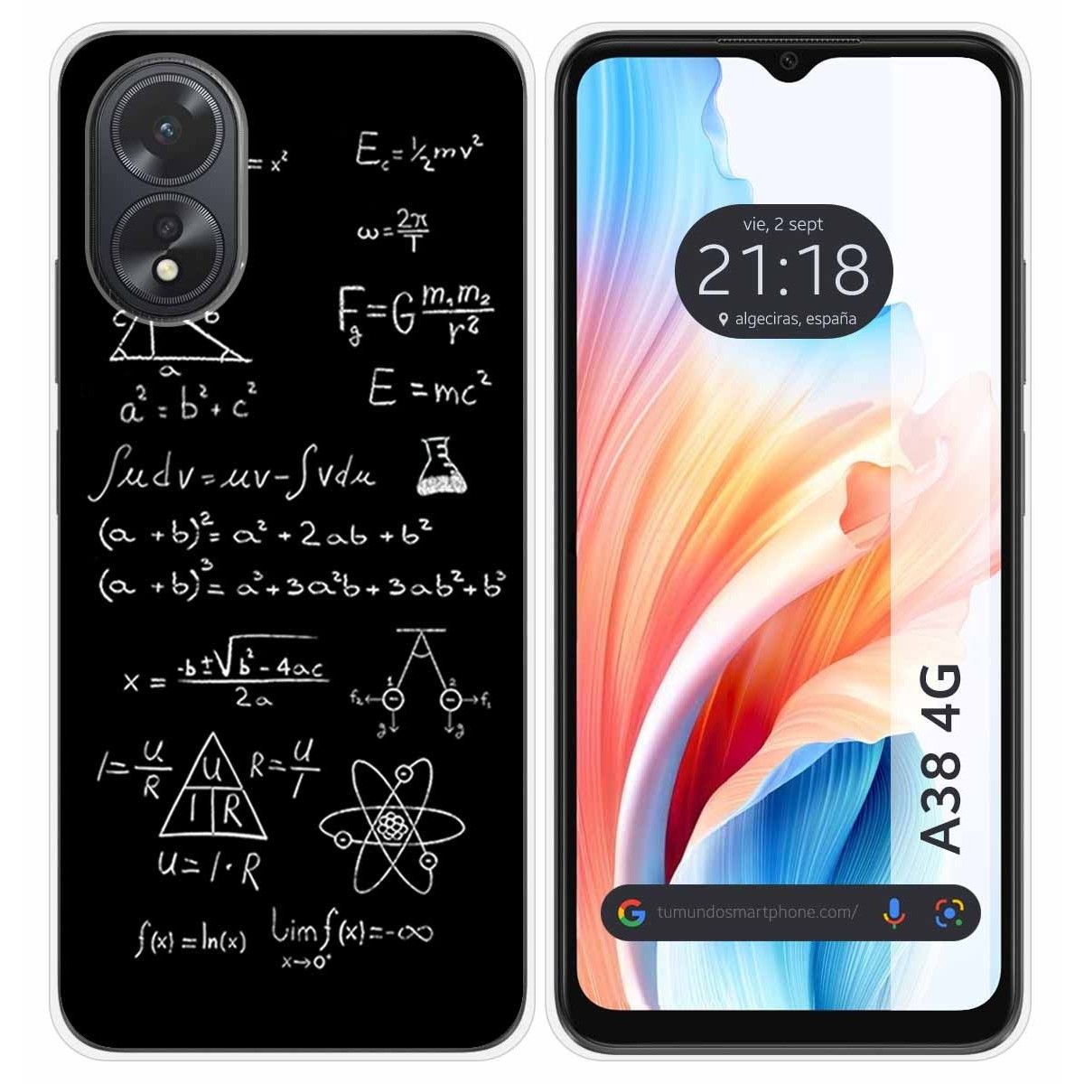 Funda Silicona para Oppo A38 4G diseño Formulas Dibujos