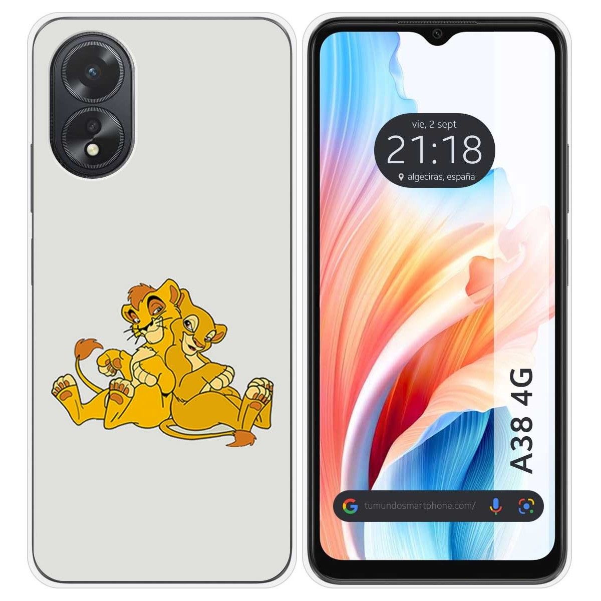 Funda Silicona para Oppo A38 4G diseño Leones Dibujos
