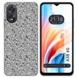 Funda Silicona para Oppo A38 4G diseño Letras Dibujos