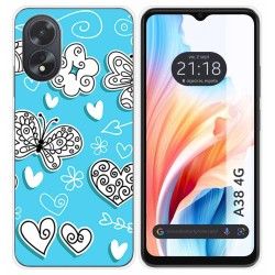Funda Silicona para Oppo A38 4G diseño Mariposas Dibujos