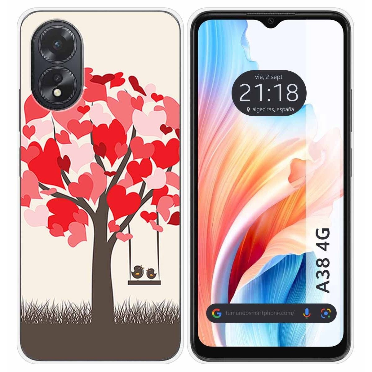 Funda Silicona para Oppo A38 4G diseño Pajaritos Dibujos