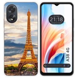 Funda Silicona para Oppo A38 4G diseño Paris Dibujos