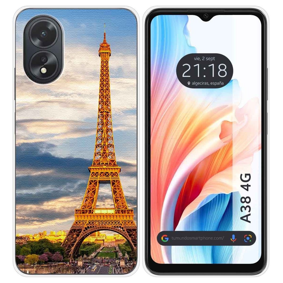Funda Silicona para Oppo A38 4G diseño Paris Dibujos