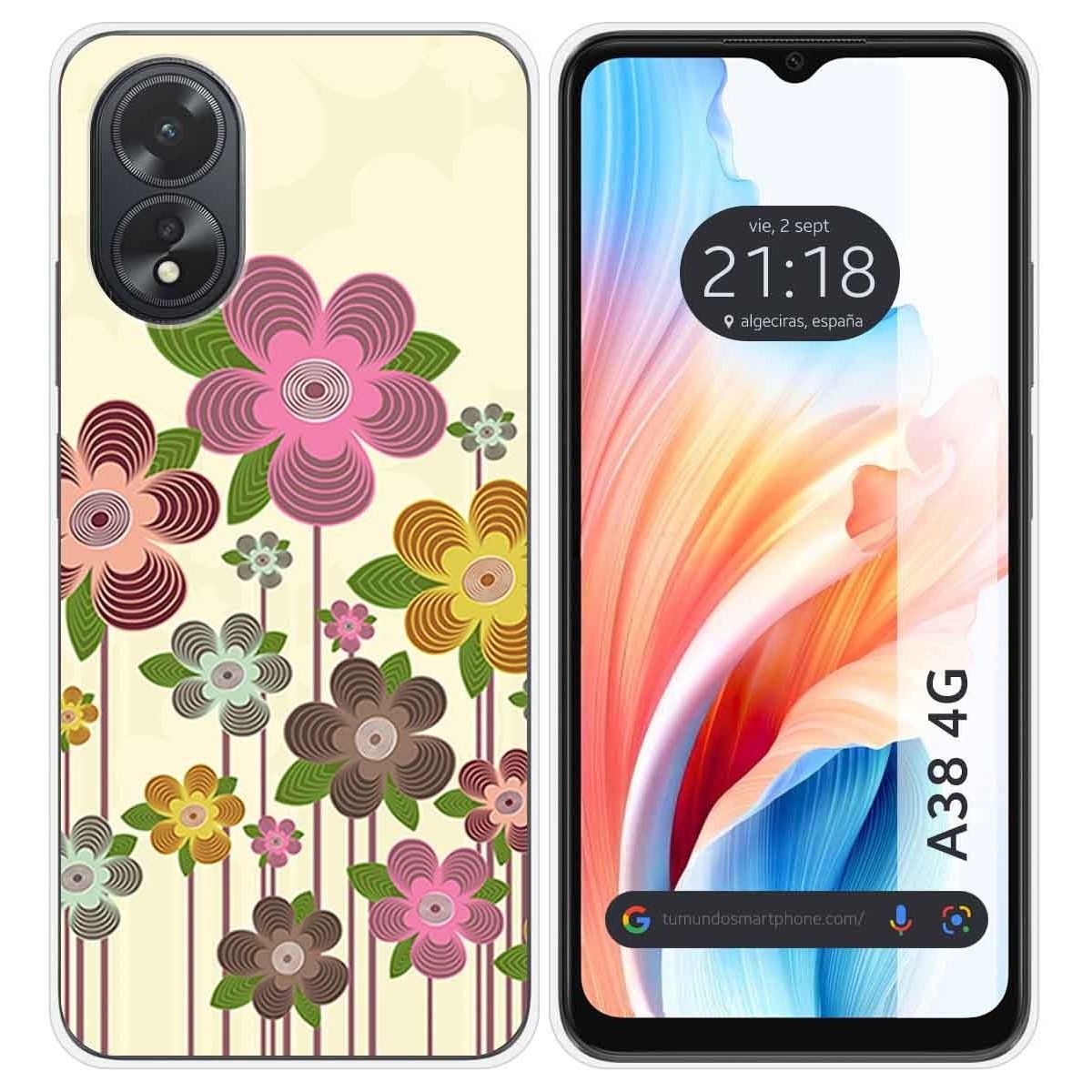 Funda Silicona para Oppo A38 4G diseño Primavera En Flor Dibujos