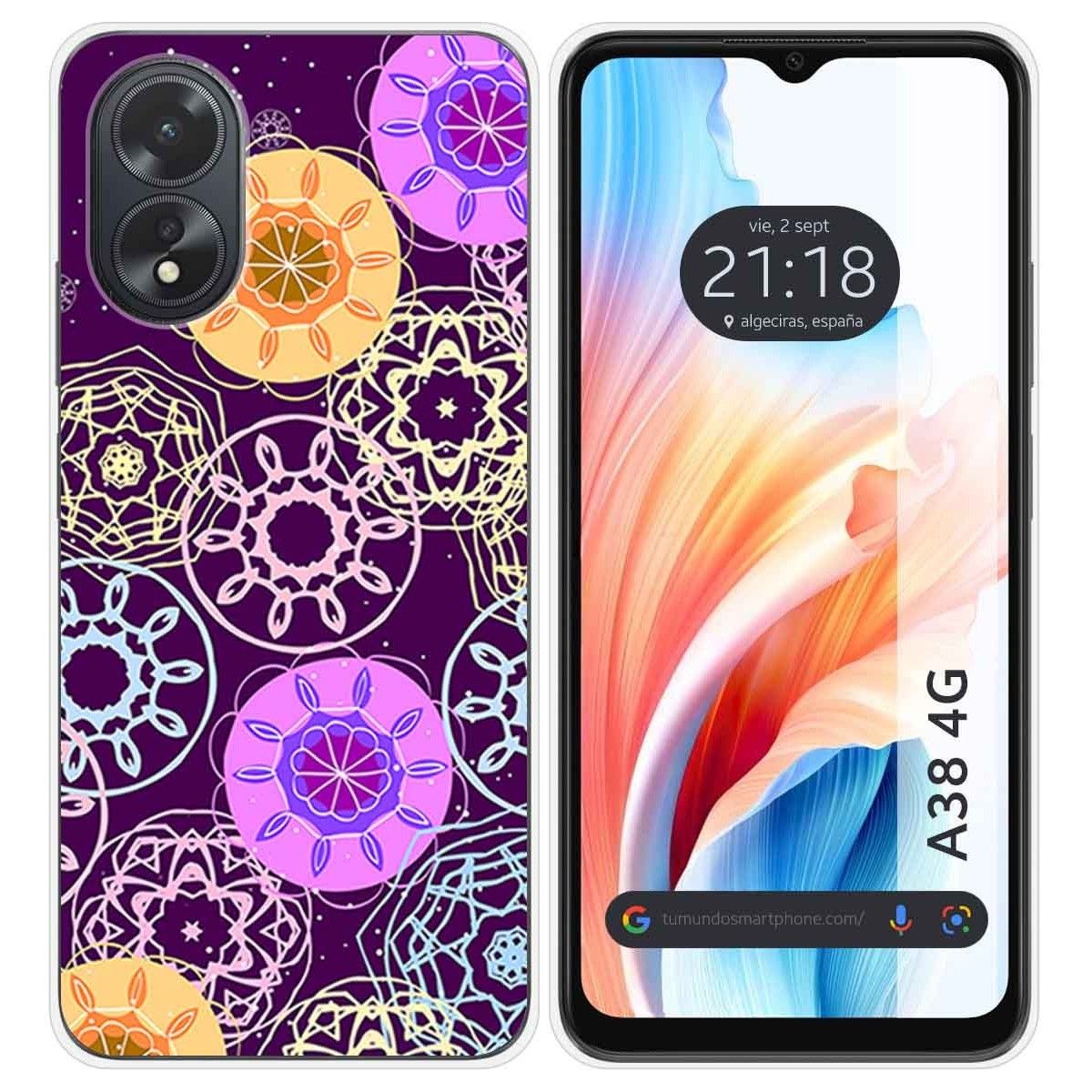 Funda Silicona para Oppo A38 4G diseño Radial Dibujos