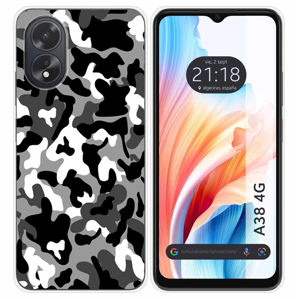 Funda Silicona para Oppo A38 4G diseño Snow Camuflaje Dibujos
