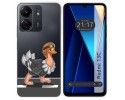 Funda Silicona Transparente para Xiaomi Redmi 13C diseño Avestruz Dibujos