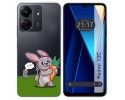 Funda Silicona Transparente para Xiaomi Redmi 13C diseño Conejo Dibujos