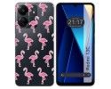 Funda Silicona Transparente para Xiaomi Redmi 13C diseño Flamenco Dibujos