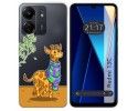 Funda Silicona Transparente para Xiaomi Redmi 13C diseño Jirafa Dibujos