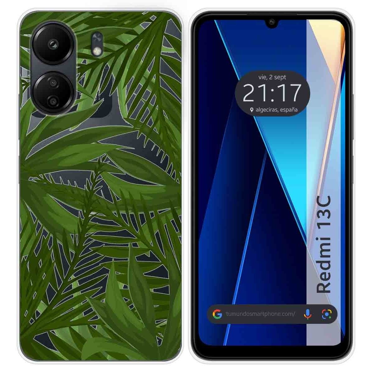 Funda Silicona Transparente para Xiaomi Redmi 13C diseño Jungla Dibujos