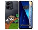 Funda Silicona Transparente para Xiaomi Redmi 13C diseño Panda Dibujos