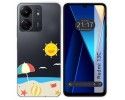 Funda Silicona Transparente para Xiaomi Redmi 13C diseño Playa Dibujos