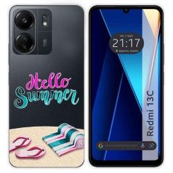 Funda Silicona Transparente para Xiaomi Redmi 13C diseño Summer Dibujos