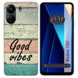 Funda Silicona para Xiaomi Redmi 13C diseño Madera 01 Dibujos