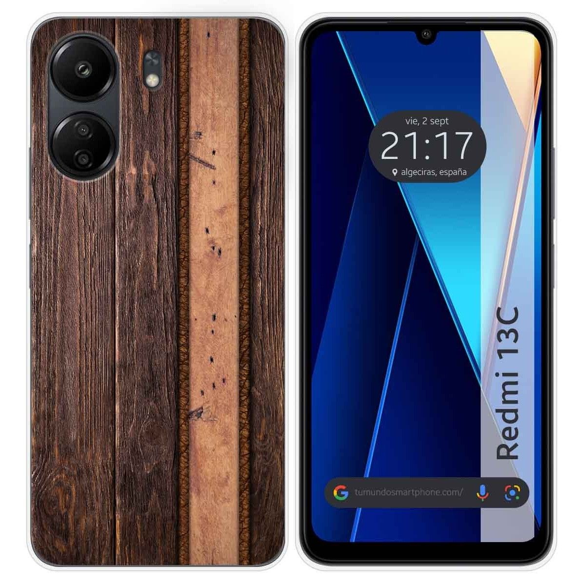 Funda Silicona para Xiaomi Redmi 13C diseño Madera 05 Dibujos