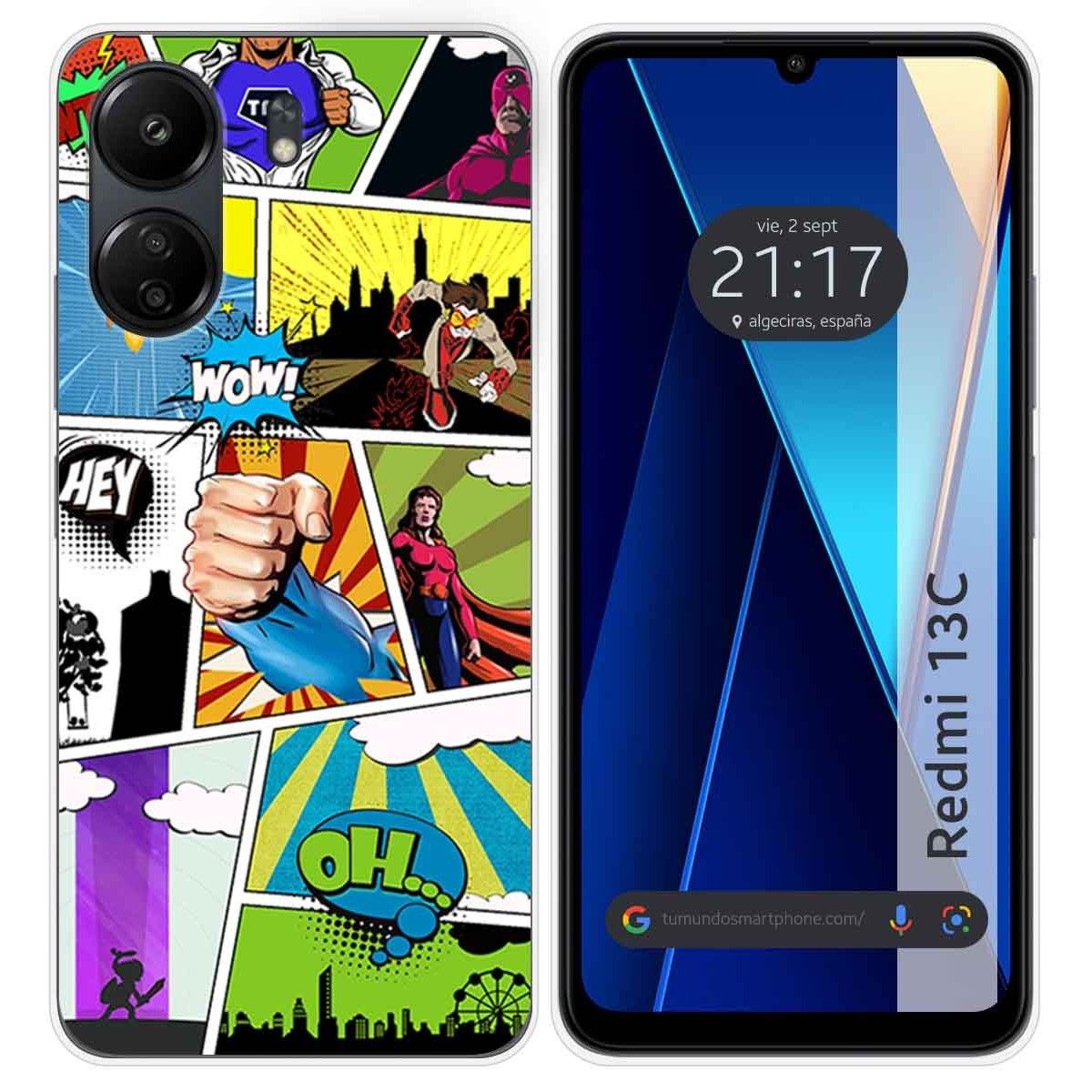 Funda Silicona para Xiaomi Redmi 13C diseño Comic Dibujos