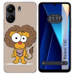Funda Silicona para Xiaomi Redmi 13C diseño Leon Dibujos